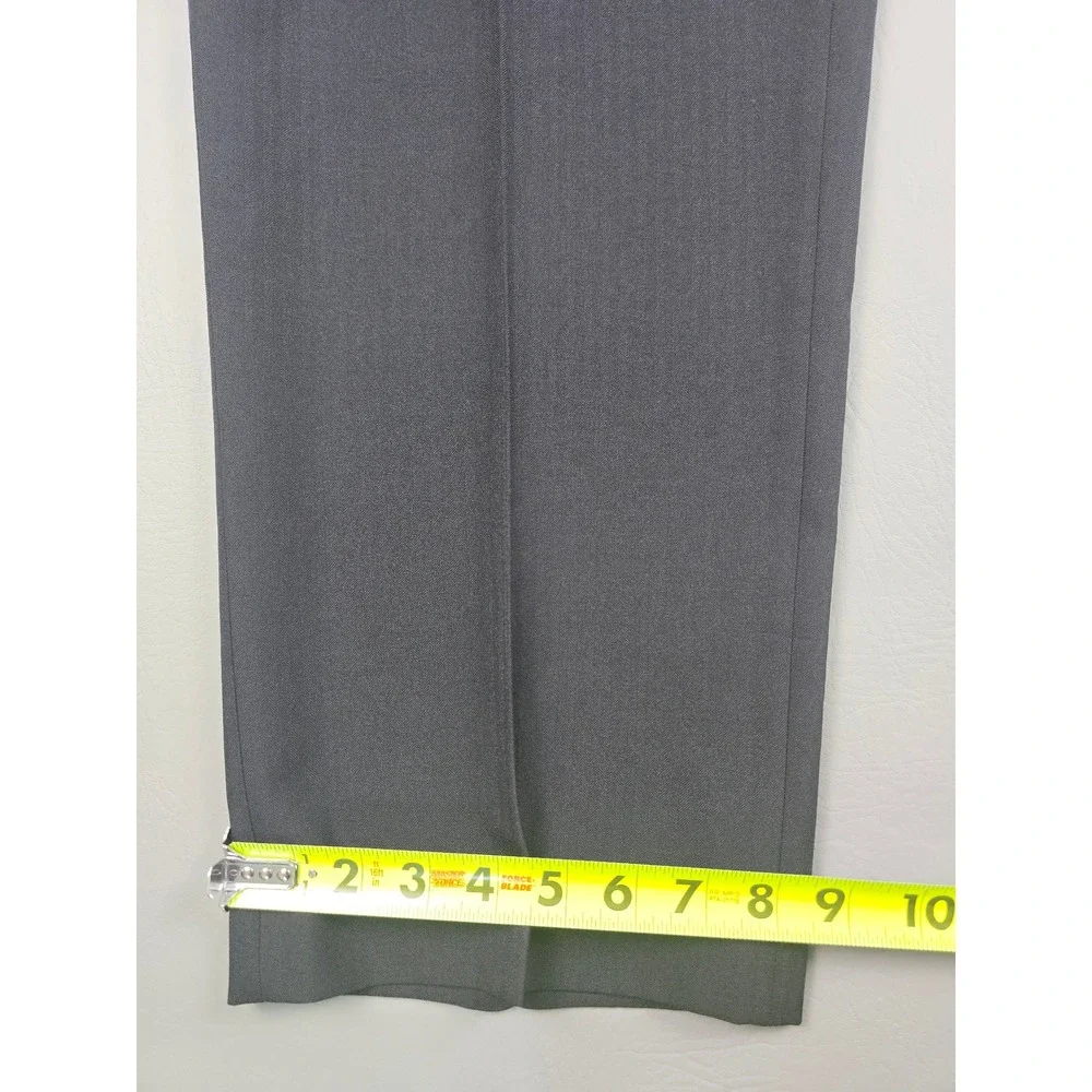 Savane Tailored 2u Comfort Waist Dress Pants Charcoal Black 40x30 Flat Front